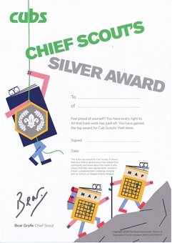 Chief Scout's Silver Award Certificates (Pack of 10)