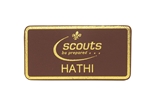 Hathi Leather pin badge