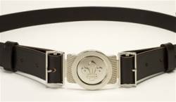 Standard leather belt with buckle